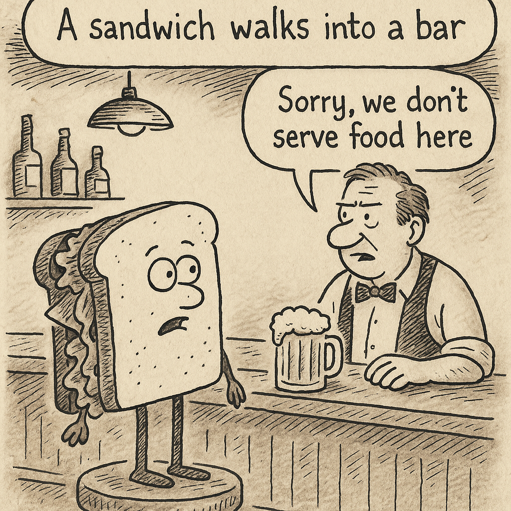 Coaster with food joke