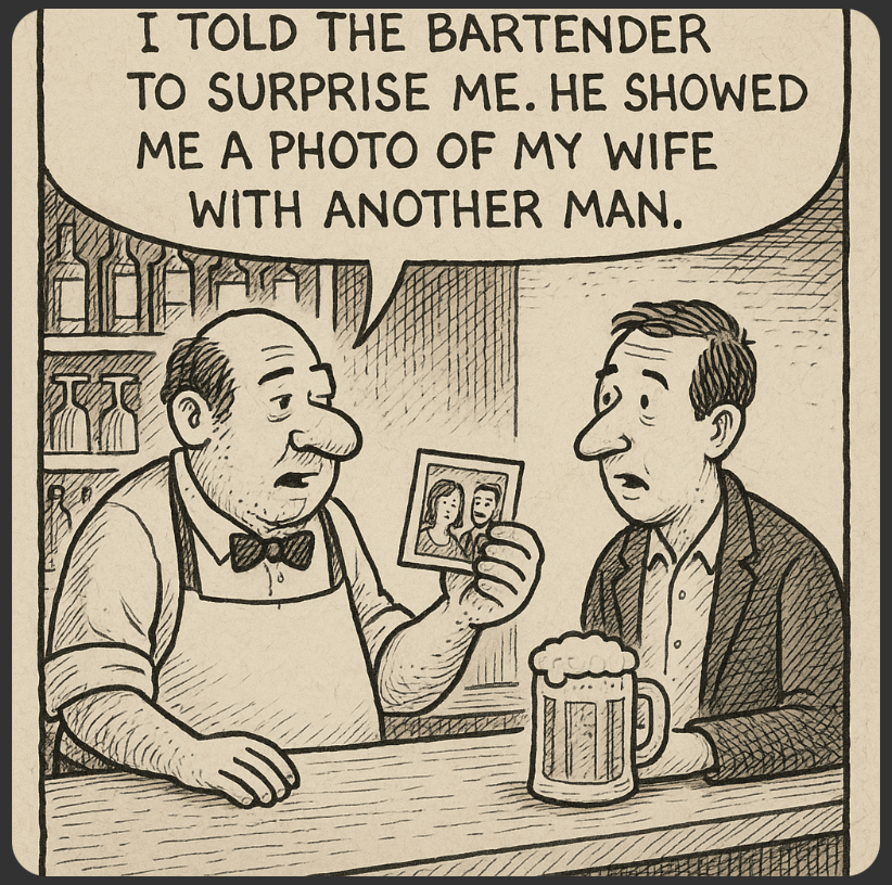 Coaster with wife joke